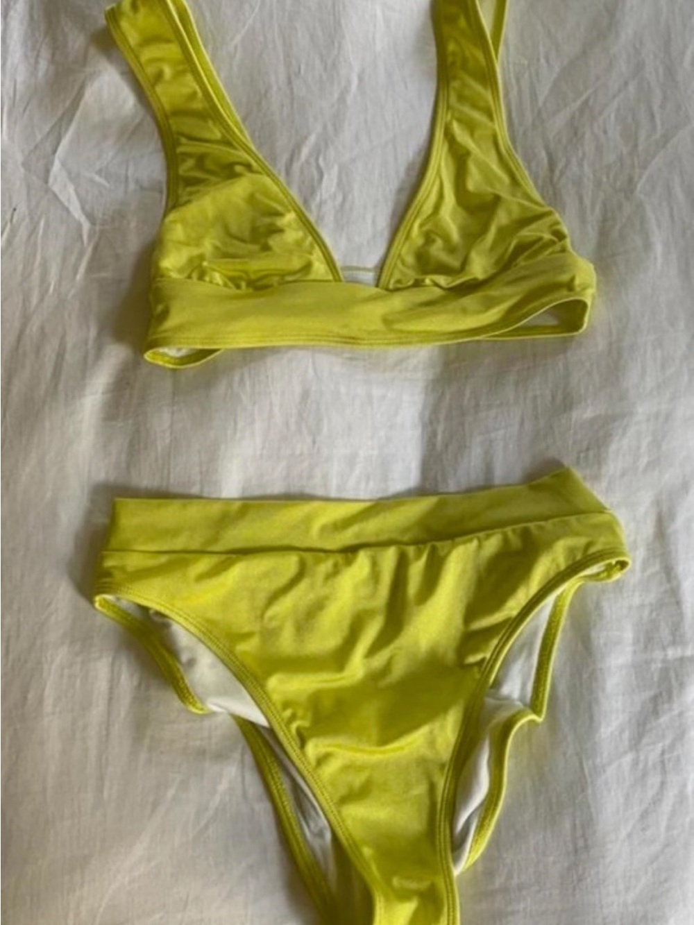 Urban Outfitters Neon Lime Yellow Two-Piece Bikini